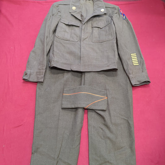 Set of US Army World War II Uniform Jacket Pants Cap (23s ac10-g114)