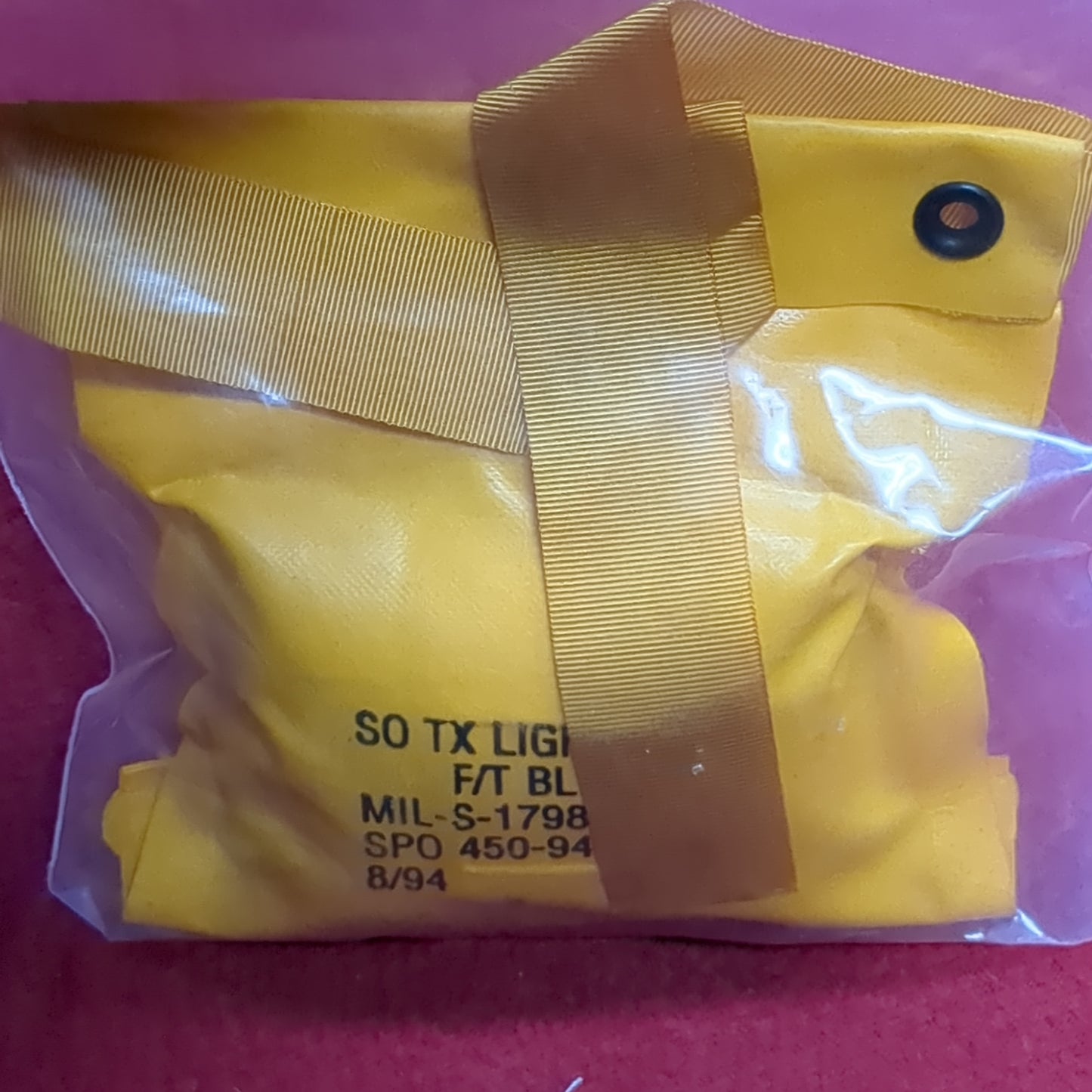 SO TX LIGHTHOUSE FOR THE BLIND Sea Marker for Life Vest/Jacket Dated 08/1994 (29s-ac12-C91)