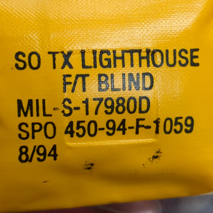 SO TX LIGHTHOUSE FOR THE BLIND Sea Marker for Life Vest/Jacket Dated 08/1994 (29s-ac12-C91)
