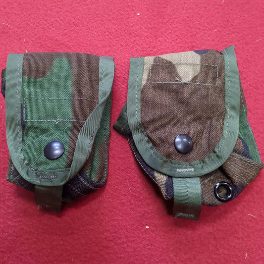 SET of 2 Woodland Hand Grenade Pouches Molle II (38CR cb01-44)