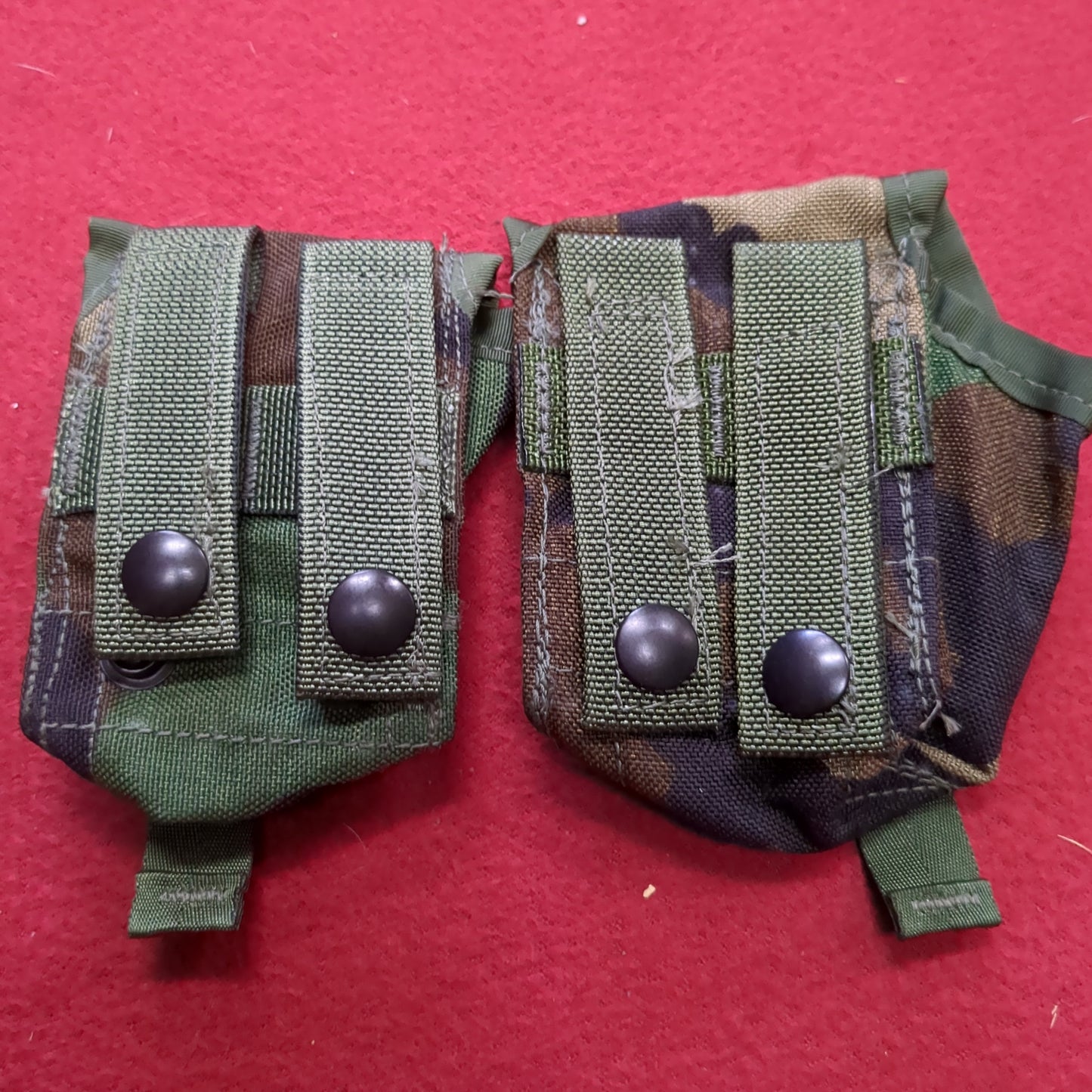 SET of 2 Woodland Hand Grenade Pouches Molle II (38CR cb01-44)