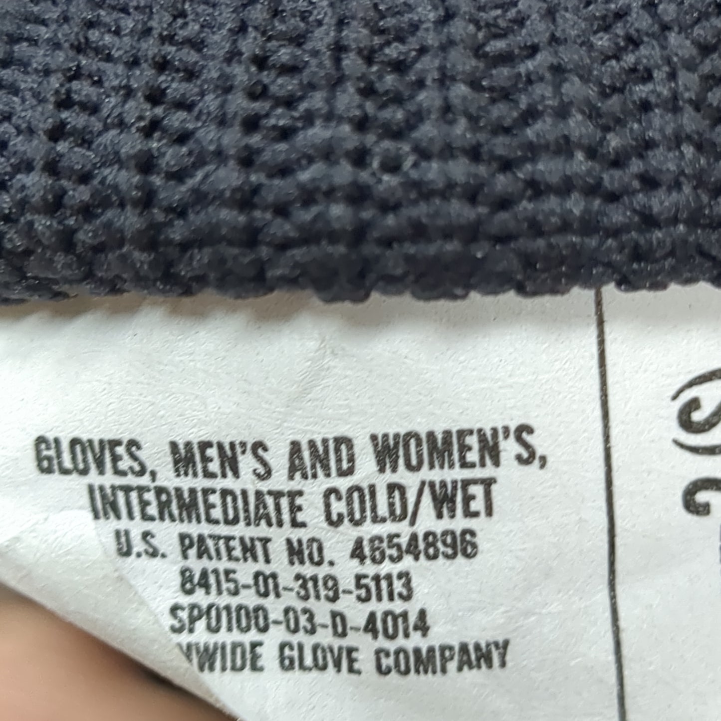 Pair of Black Leather Cold/Wet Weather Gloves Size Small (2) (cb04-16)