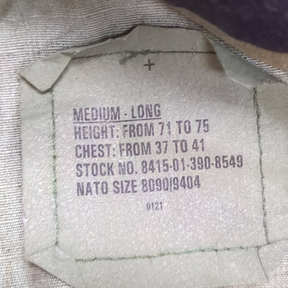 US Army MEDIUM LONG Uniform Top Warm Weather BDU Woodland Pattern (10CR ca8-10)