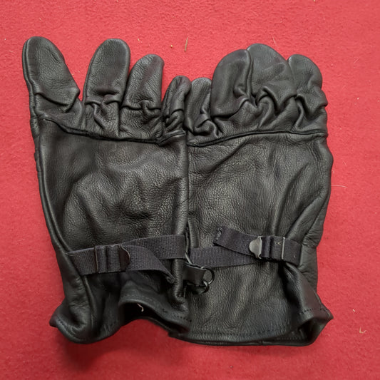 Pair of Black Leather Cold/Wet Weather Gloves Size 5 (cb03-AUG252)