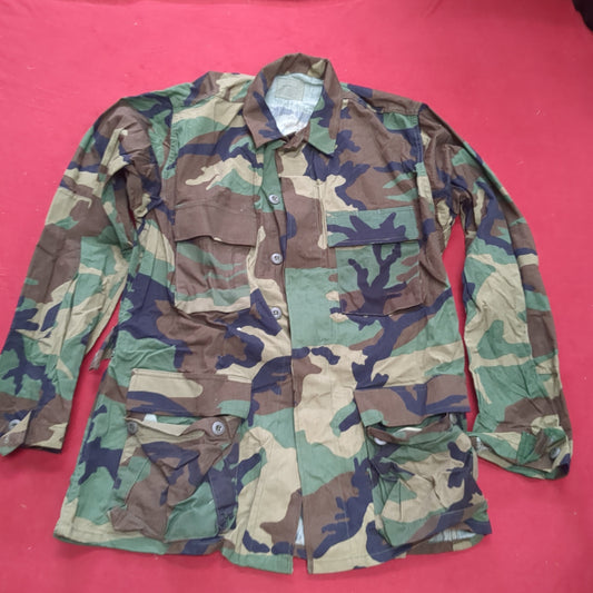 US Army MEDIUM X-LONG Uniform Top Cold Weather BDU Woodland Pattern Used (bdu2-FA13-FEB133)