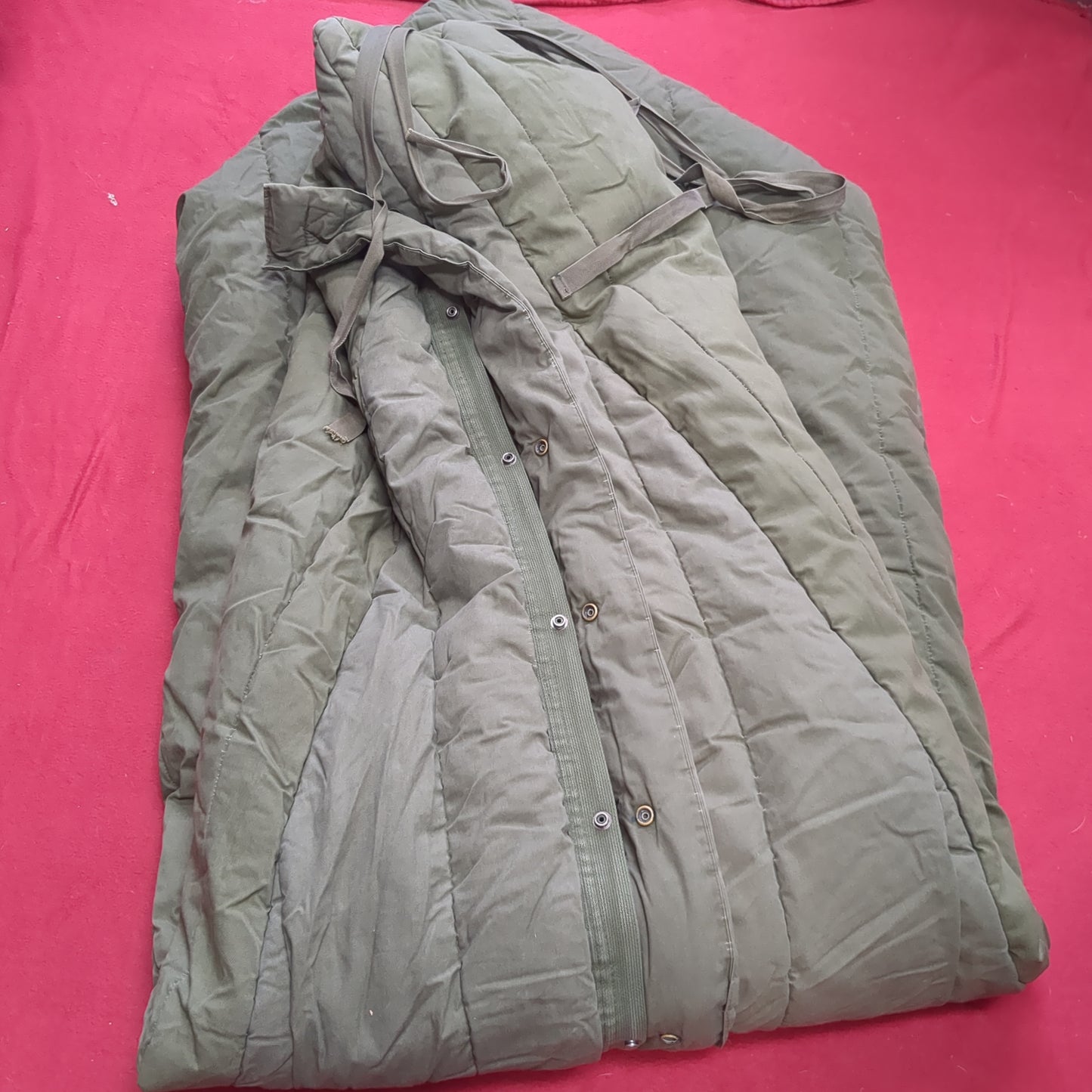 1980s USGI Intermediate Cold Weather Sleeping Bag Olive Green OD (15cc-AUG334)