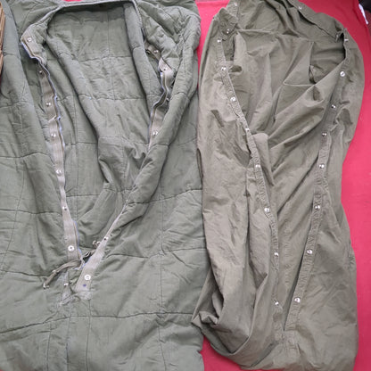 RARE 1959 Dutch Layered Sleeping Bag Slaapzak M58 W/ Internal And External Sleeping Bag Binnenslaapzak Military Surplus KL Leger (BA05-AUG333)