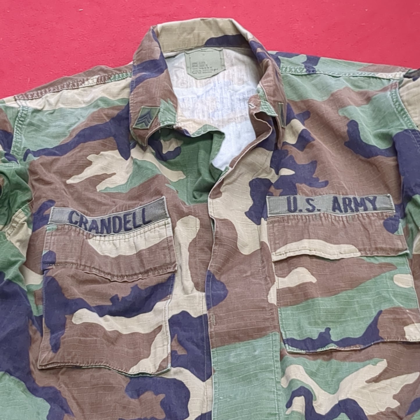 US Army LARGE EXTRA-LONG Uniform Top BDU Woodland Pattern (fa14-01)