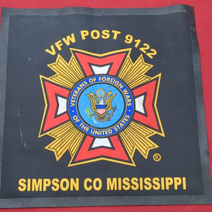 VFW Post 9122 Rubber Mat 13" x 13" (06cc ca9-j275)