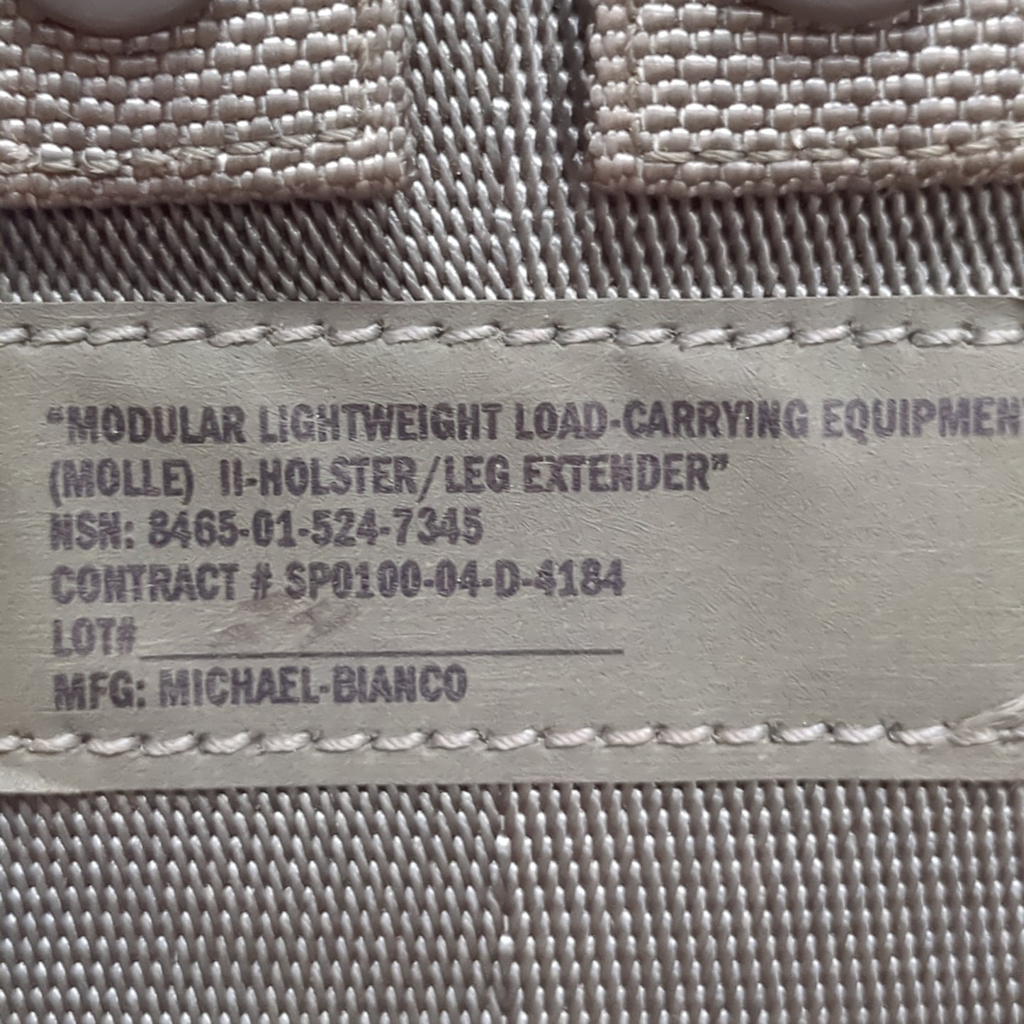 US Army Modular Lightwright Load Carrying Equipment Holster/Leg Extender Molle 7345 (09cc ca10-67)