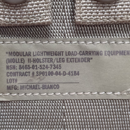 US Army Modular Lightwright Load Carrying Equipment Holster/Leg Extender Molle 7345 (09cc ca10-67)