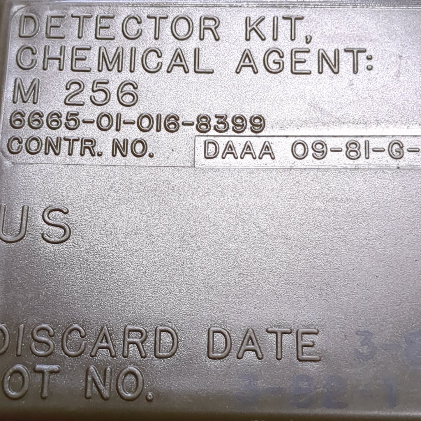 US Army M256A1 Chemical Detector Kit Complete in Box (11cc ca12-09)