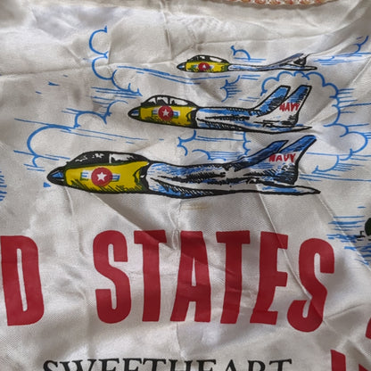 Vintage US Navy "Sweetheart" Sweetheart Pillow Case (11cc- ca12-C83)