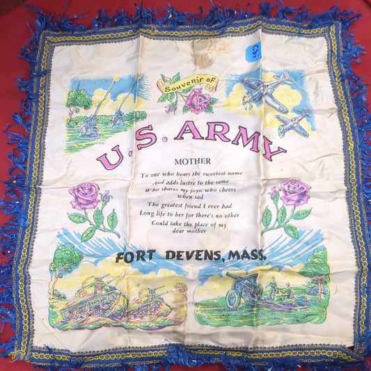 Vintage US Army "Mother" Sweetheart Pillow Case (11cc- ca12-C81)