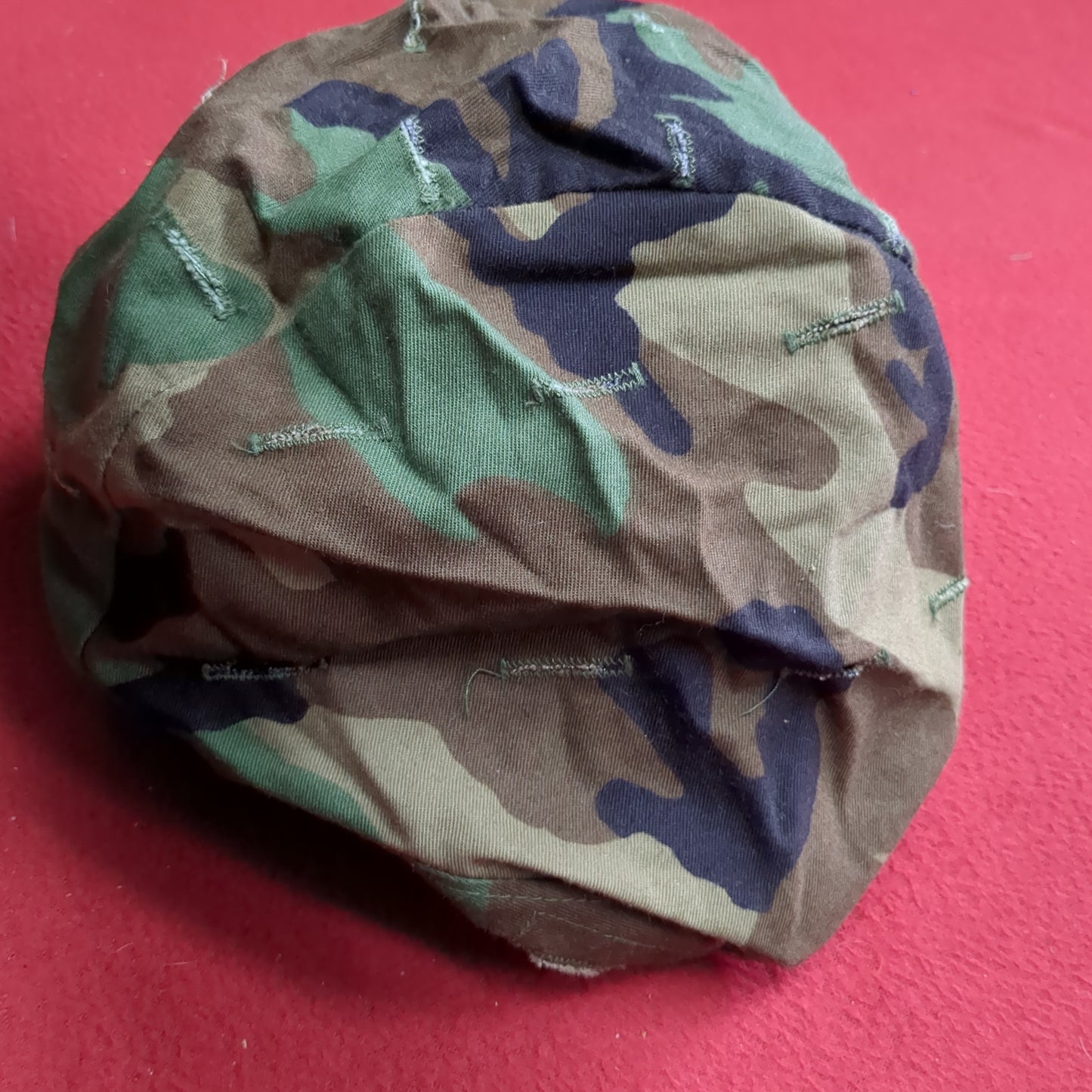 USED US Army Woodland Camo Helmet Cover Size X-Small/Small (07n-BDU2-FA13-23)