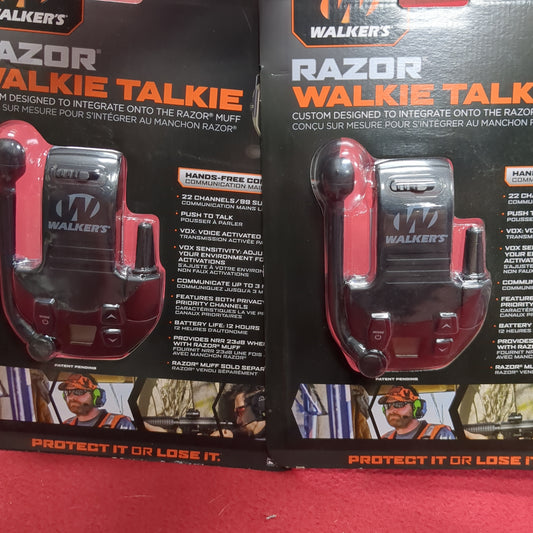 Set of NOS Walker's Razor Walkie Talkies for Razor Muff (fc03-AUG374)