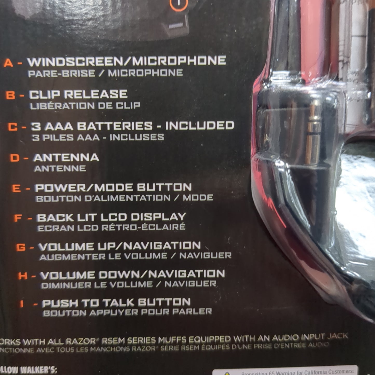 Set of NOS Walker's Razor Walkie Talkies for Razor Muff (fc03-AUG374)