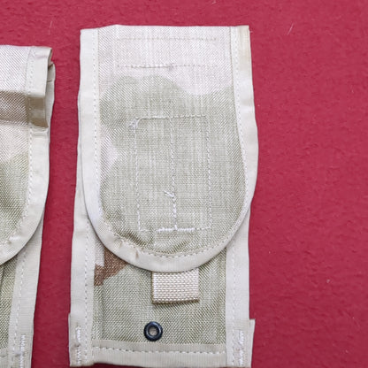 NOS *Lot of 2* US Army Specialty Defense Systems Double 2 Mag Pouchs DCU Molle II Excellent (17s- (ab08-AUG387)