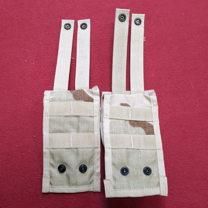 NOS *Lot of 2* US Army Specialty Defense Systems Double 2 Mag Pouchs DCU Molle II Excellent (17s- (ab08-AUG387)