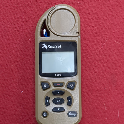 NOS Kestrel 5500 Rugged Weather Meter Tan Excellent In Box Complete (bar ac04-AUG390)
