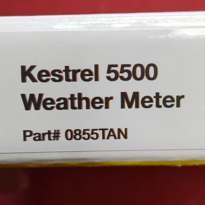 NOS Kestrel 5500 Rugged Weather Meter Tan Excellent In Box Complete (bar ac04-AUG390)