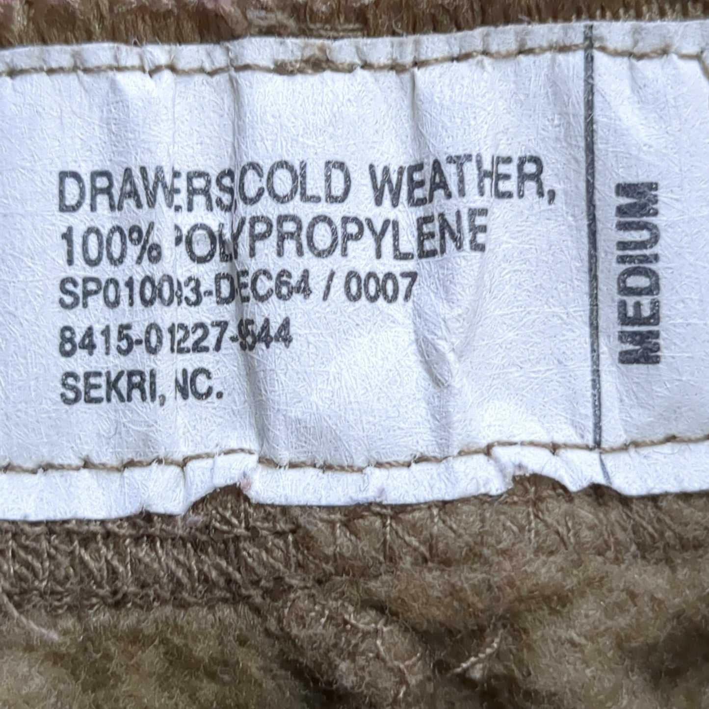 1980s/90s US Army Medium Cold Weather Bottoms Brown Excellent condition (14n DC10-7)