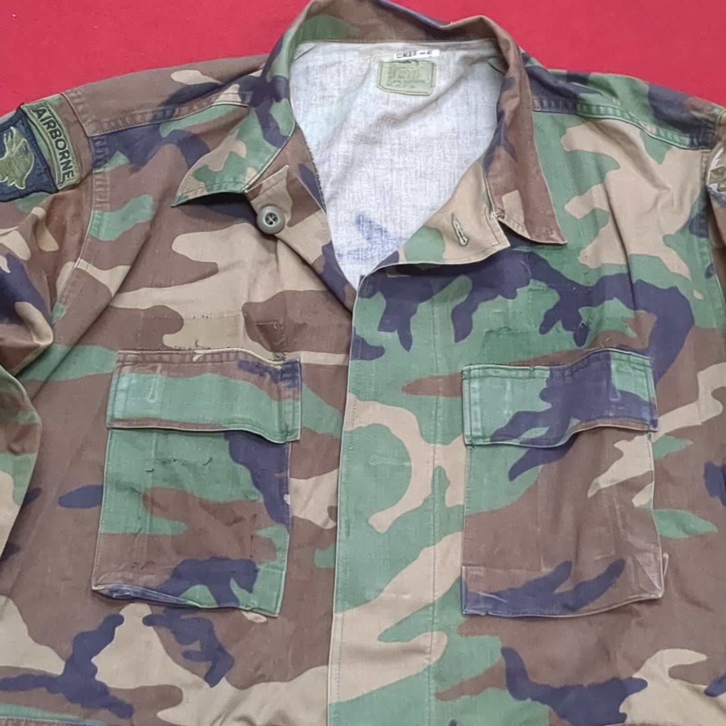 US Army MEDIUM SHORT Uniform Top BDU WOODLAND Pattern (14o db4-33)
