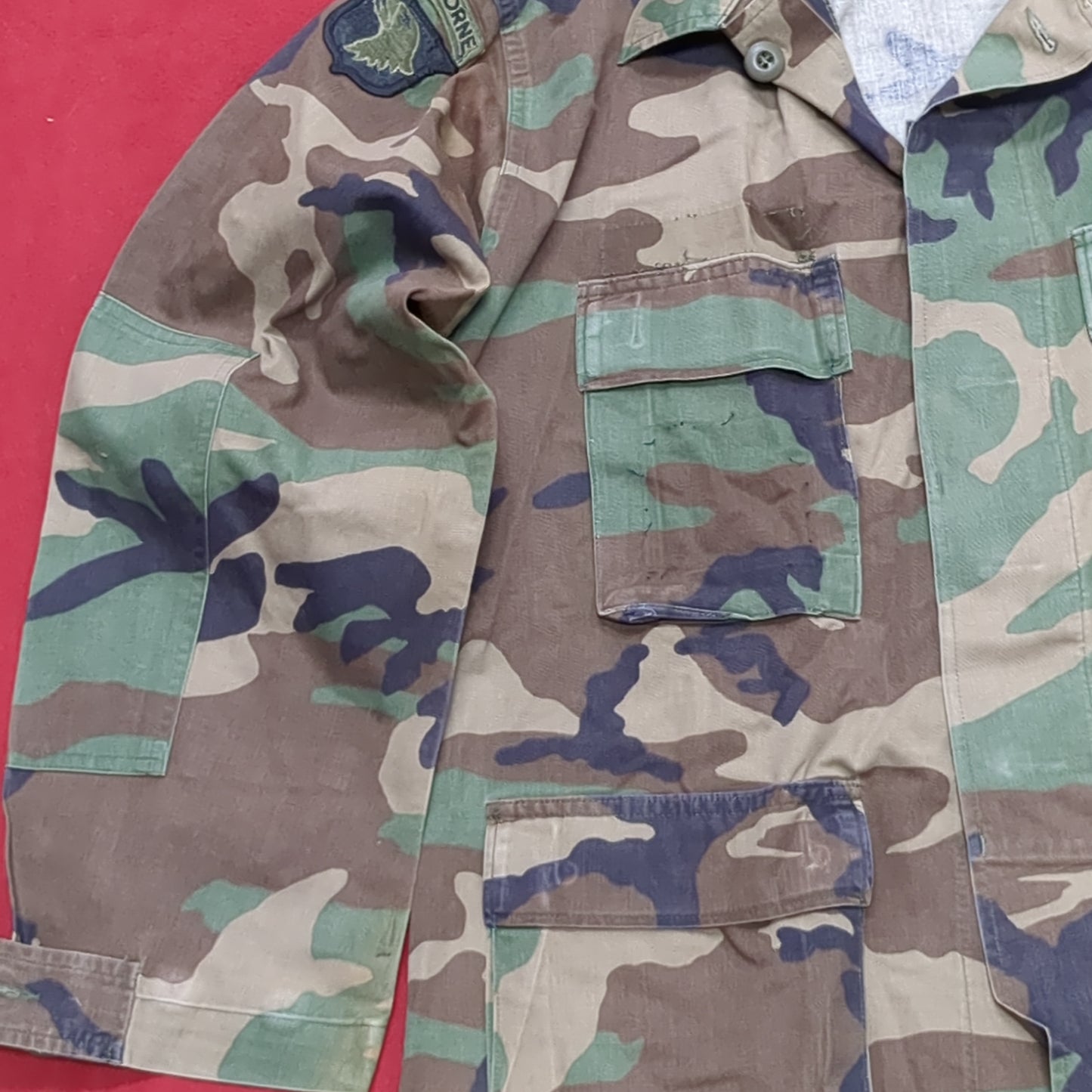 US Army MEDIUM SHORT Uniform Top BDU WOODLAND Pattern (14o db4-33)