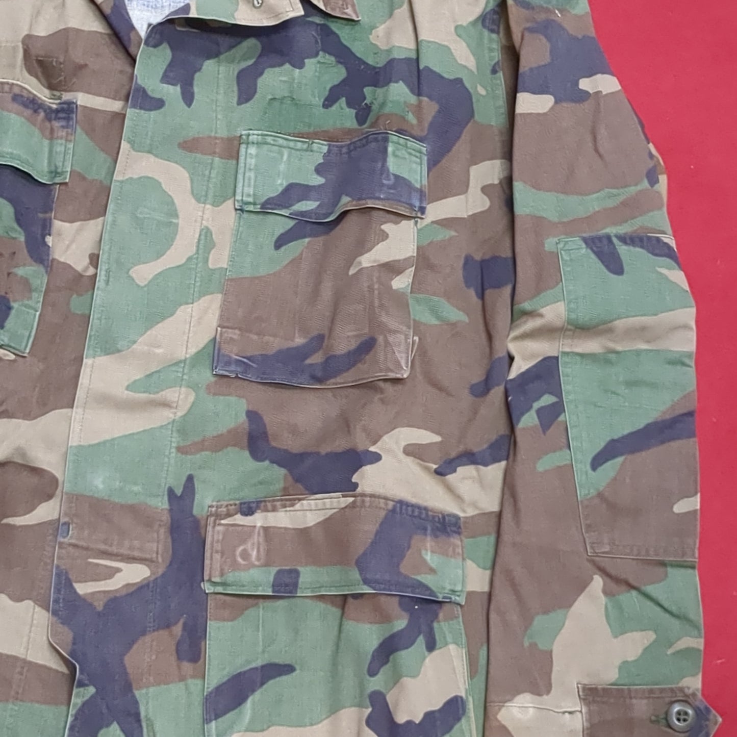US Army MEDIUM SHORT Uniform Top BDU WOODLAND Pattern (14o db4-33)