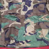 US Army MEDIUM SHORT Uniform Top BDU WOODLAND Pattern Good Condition (14o36)