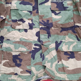 US Army MEDIUM SHORT Uniform Top BDU WOODLAND Pattern Excellent condition (14o24)