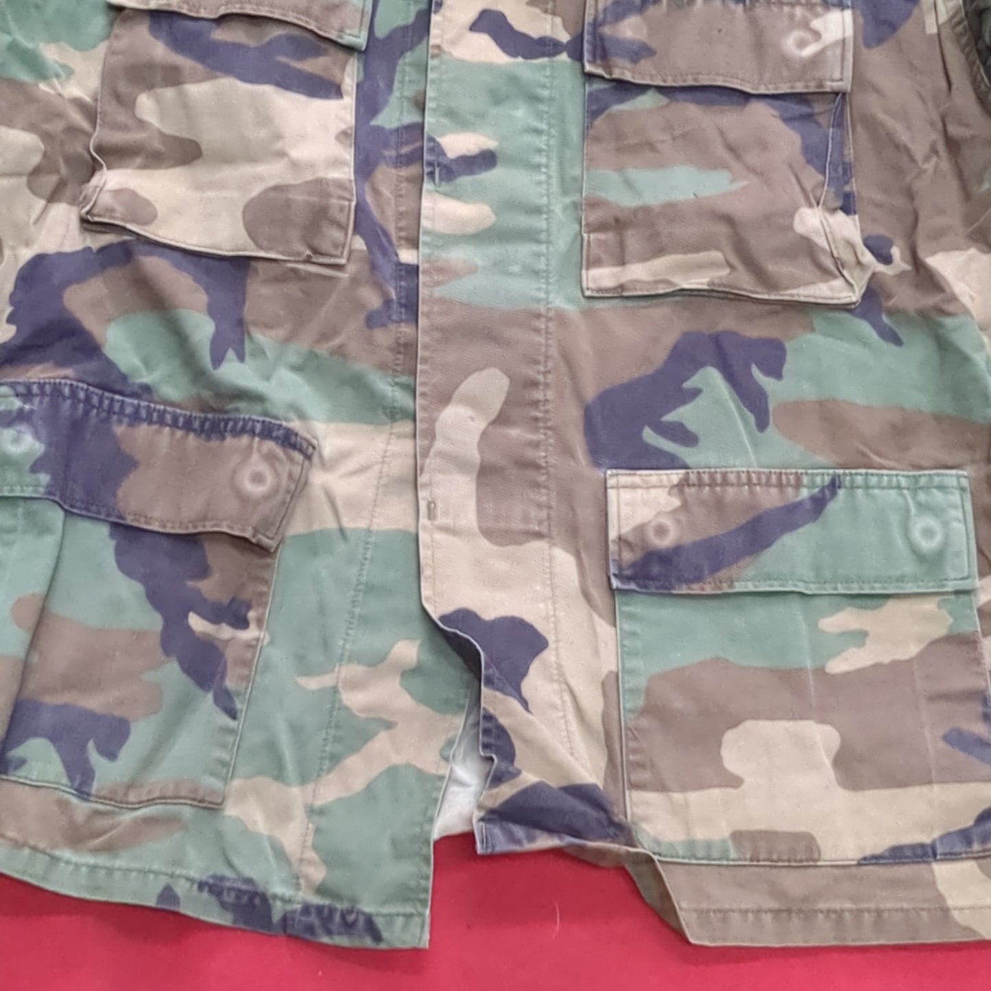 US Army MEDIUM SHORT Uniform Top BDU WOODLAND Pattern USED (14o db4-27)