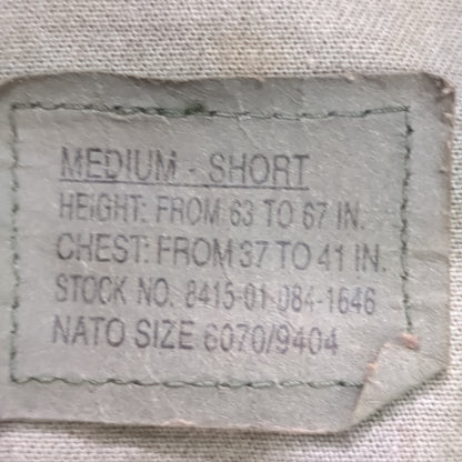 US Army MEDIUM SHORT Uniform Top BDU WOODLAND Pattern Used  (14o db4-26)