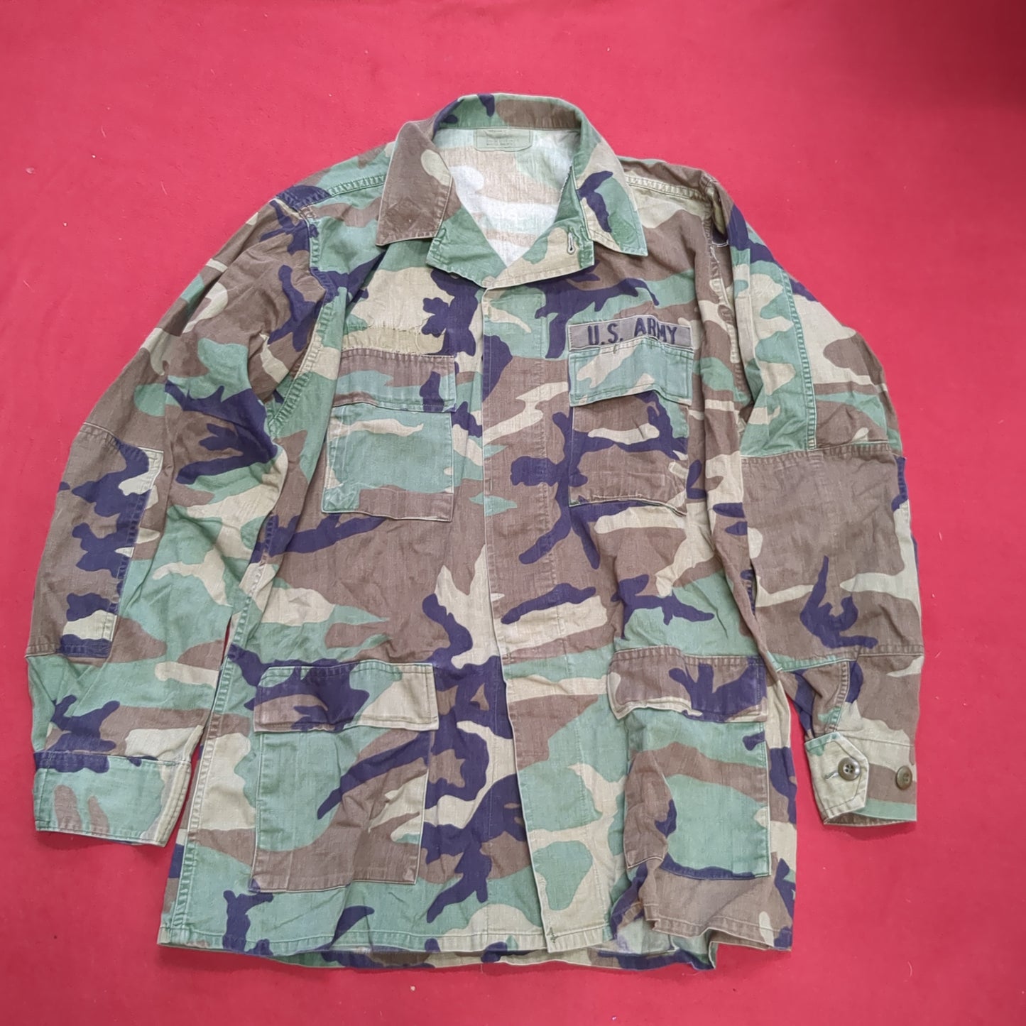 US Army LARGE REGULAR Uniform Top BDU WOODLAND Pattern (15o db8-6)