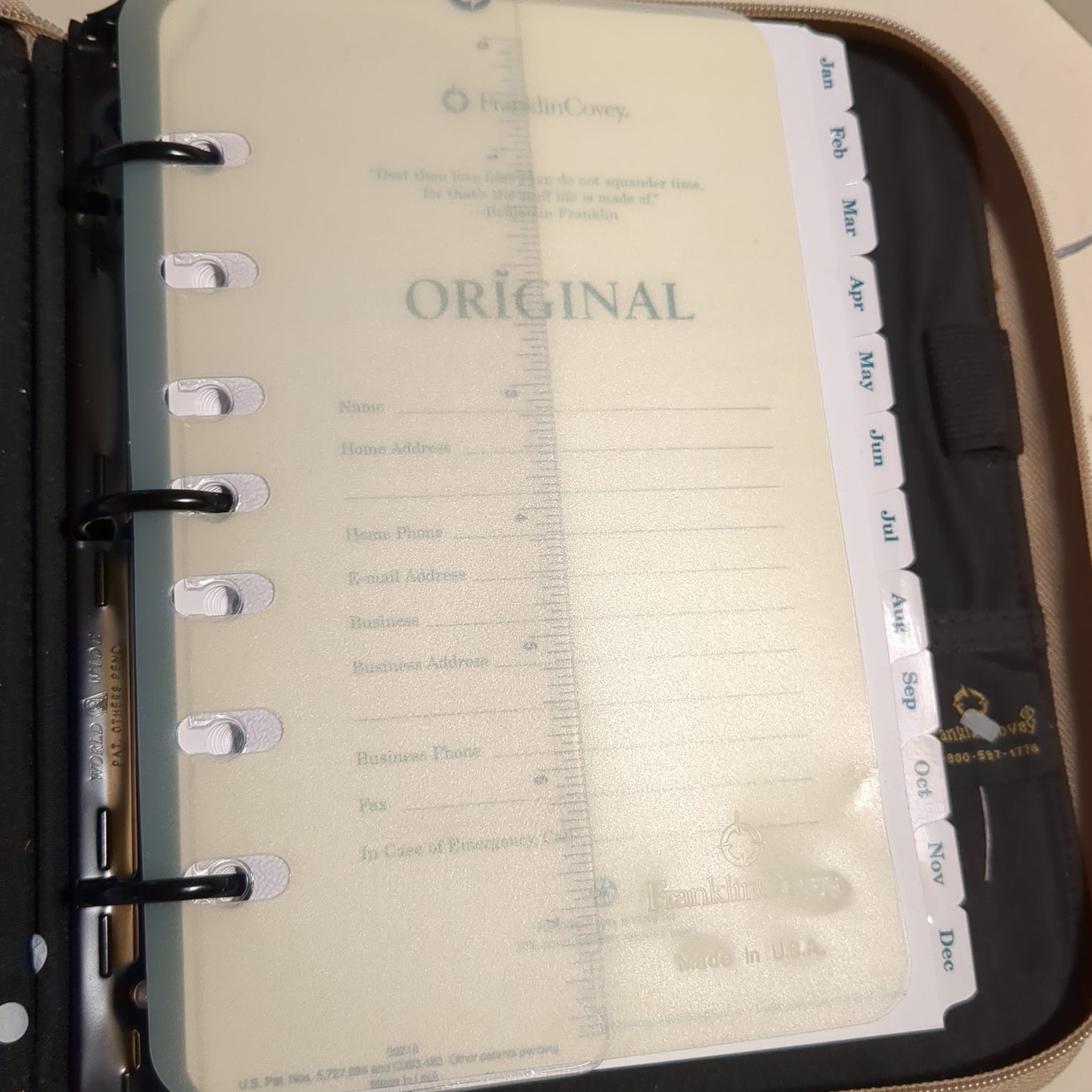 Vintage Tech Crash & Gov't SAFE DCU Zipper Covered Binder Calendar Notes Contacts (DCL da6-7)
