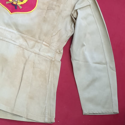 VINTAGE 1960s Sz 42 US Army 10-X AIR DEFENSE COMMAND Long-Sleeve Shirt Excellent Condition (28o da04-13)