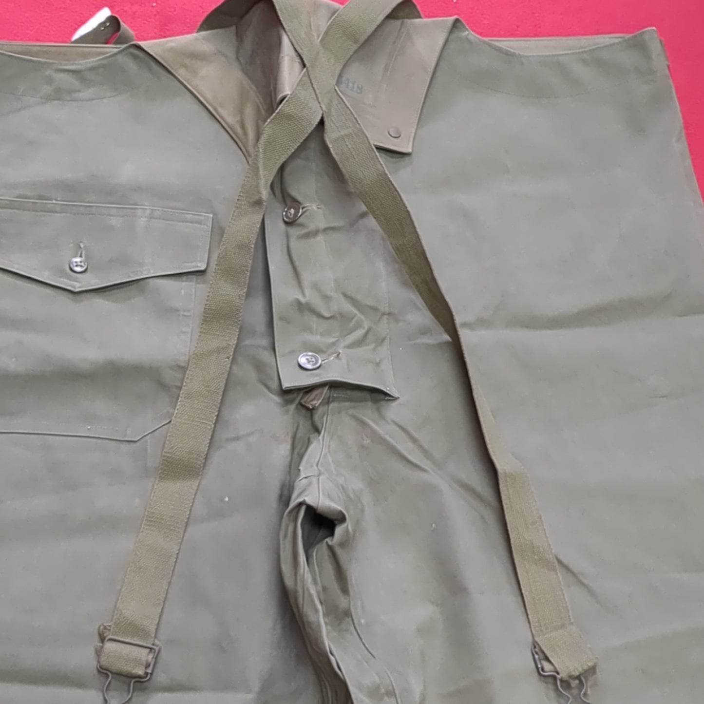 RARE MINT CONDITION Large World War II US Navy FOUL WEATHER TROUSERS Pants (28o da04-12)