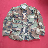 US Army Small Regular BDU Woodland Cold Weather Top Jacket Good Condition (a03C)
