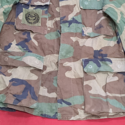 US Army Small Regular Flight BDU Woodland Cold Weather Top Jacket Good Condition (a03 DC01-B)