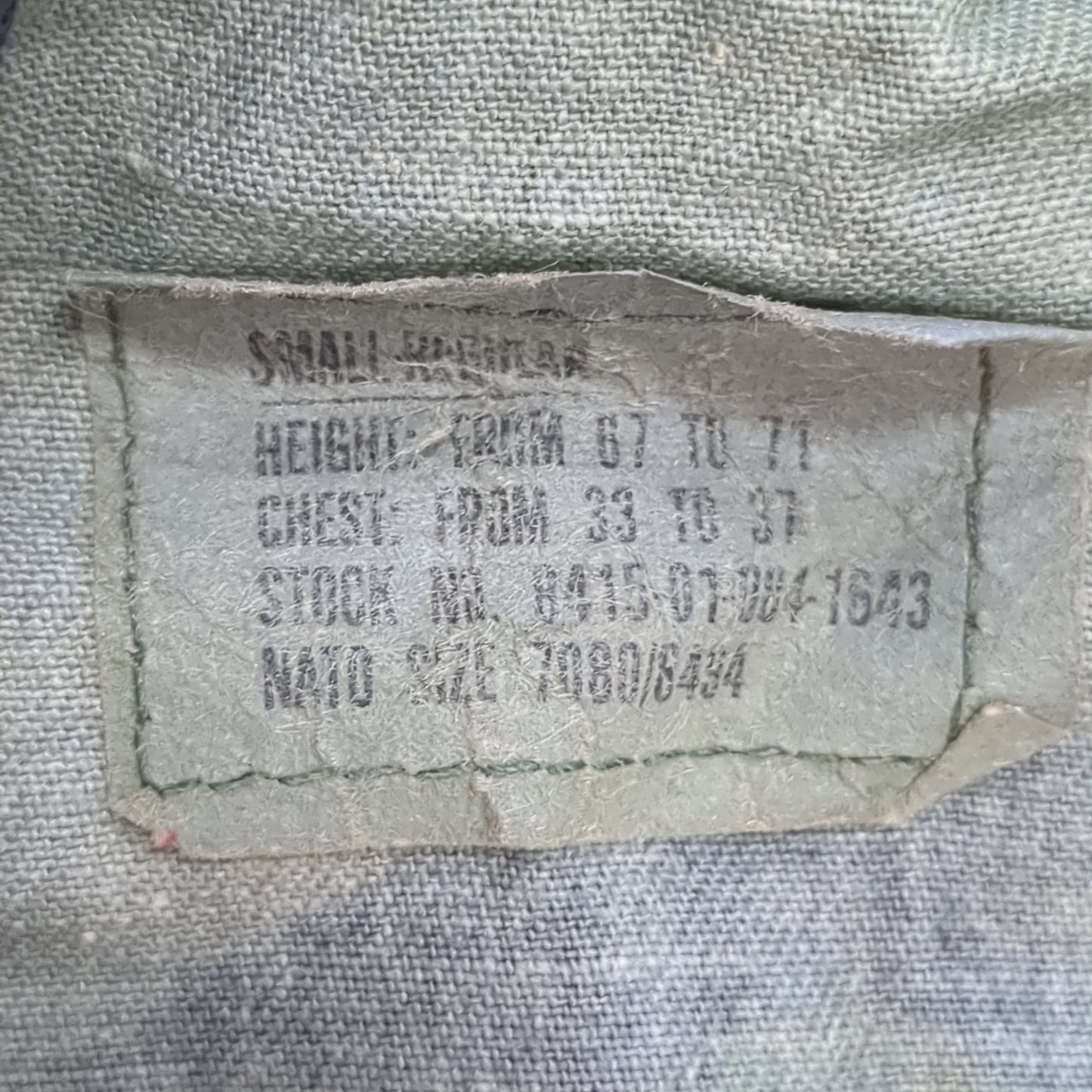 US Army Small Regular Flight BDU Woodland Cold Weather Top Jacket Good Condition (a03 DC01-B)