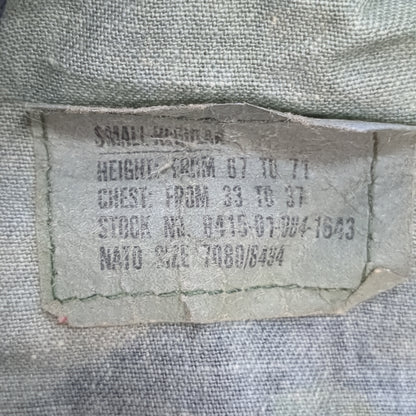 US Army Small Regular Flight BDU Woodland Cold Weather Top Jacket Good Condition (a03 DC01-B)