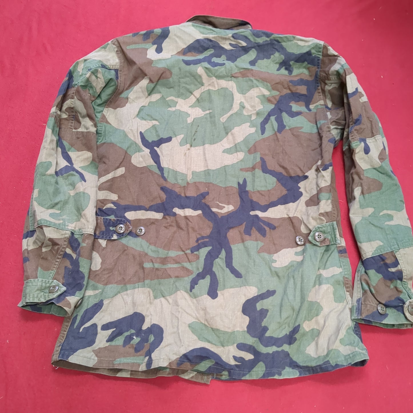 US Army Small Regular Flight BDU Woodland Cold Weather Top Jacket Good Condition (a03 DC01-B)