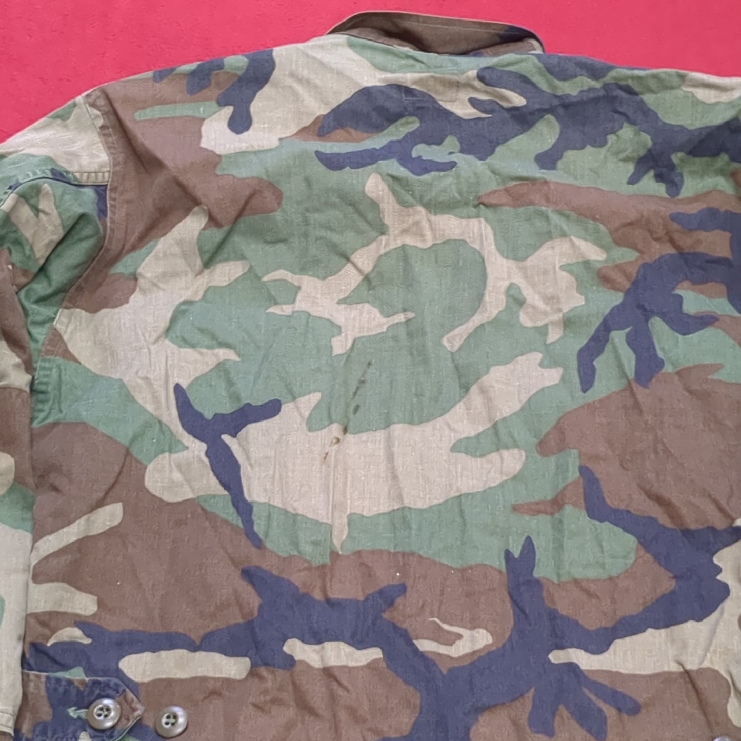 US Army Small Regular Flight BDU Woodland Cold Weather Top Jacket Good Condition (a03 DC01-B)