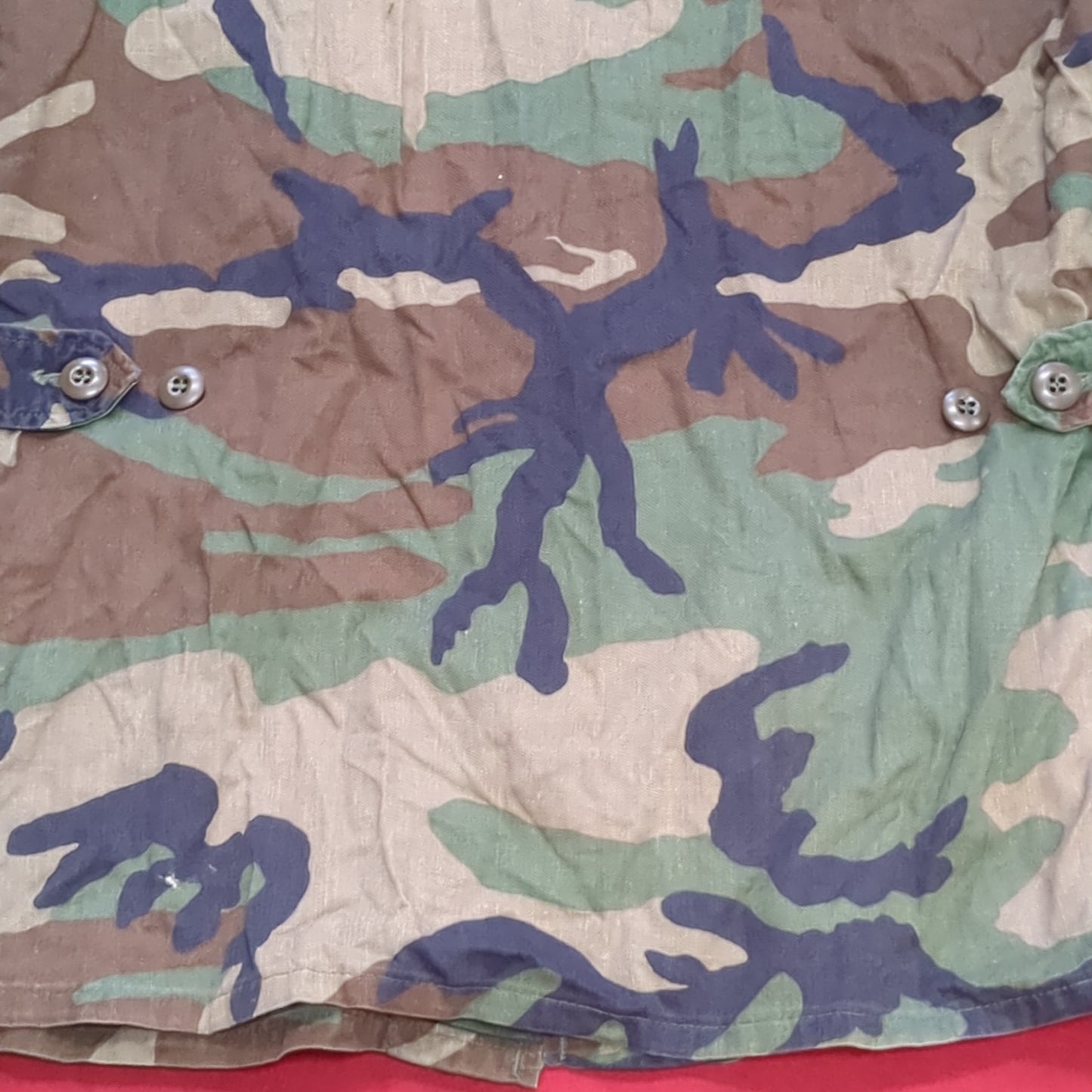 US Army Small Regular Flight BDU Woodland Cold Weather Top Jacket Good Condition (a03 DC01-B)