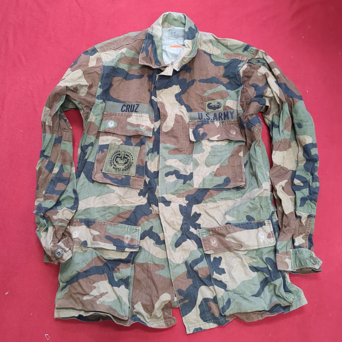 US Army Small Regular BDU Woodland Cold Weather Top Jacket (a03 DC01-O)