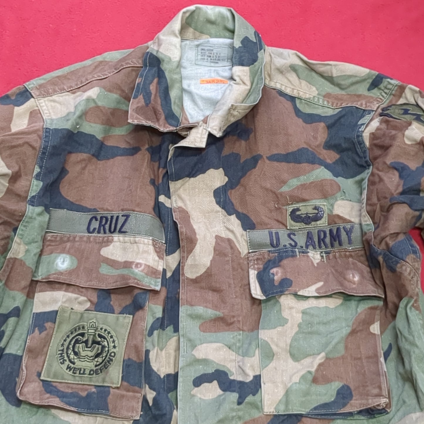 US Army Small Regular BDU Woodland Cold Weather Top Jacket (a03 DC01-O)