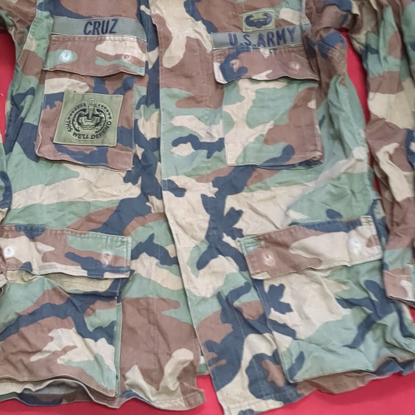 US Army Small Regular BDU Woodland Cold Weather Top Jacket (a03 DC01-O)