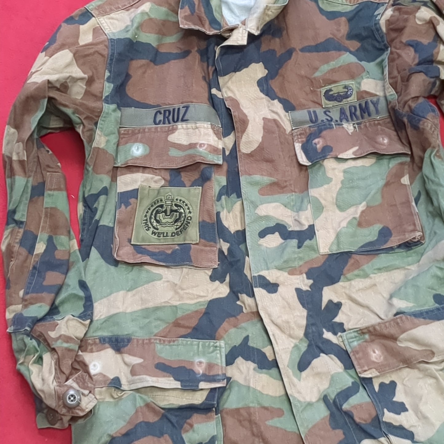 US Army Small Regular BDU Woodland Cold Weather Top Jacket (a03 DC01-O)