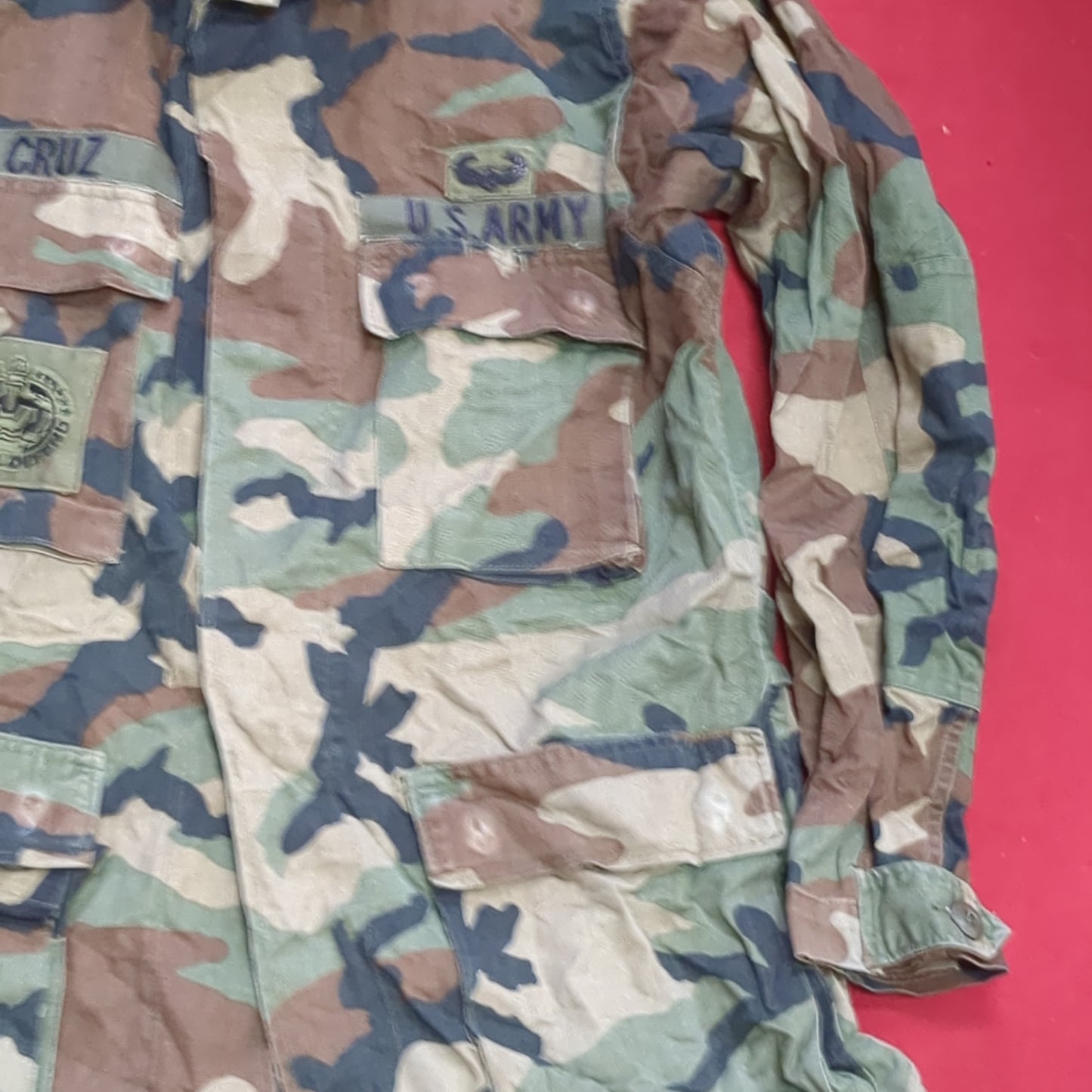 US Army Small Regular BDU Woodland Cold Weather Top Jacket (a03 DC01-O)