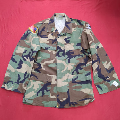 US Army Small Regular BDU Woodland Cold Weather Top Jacket Good Condition (a03 DC01-G)